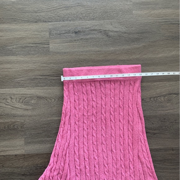 Anthropologie Cable Knit Pink Midi Skirt - Picture 3 of 3